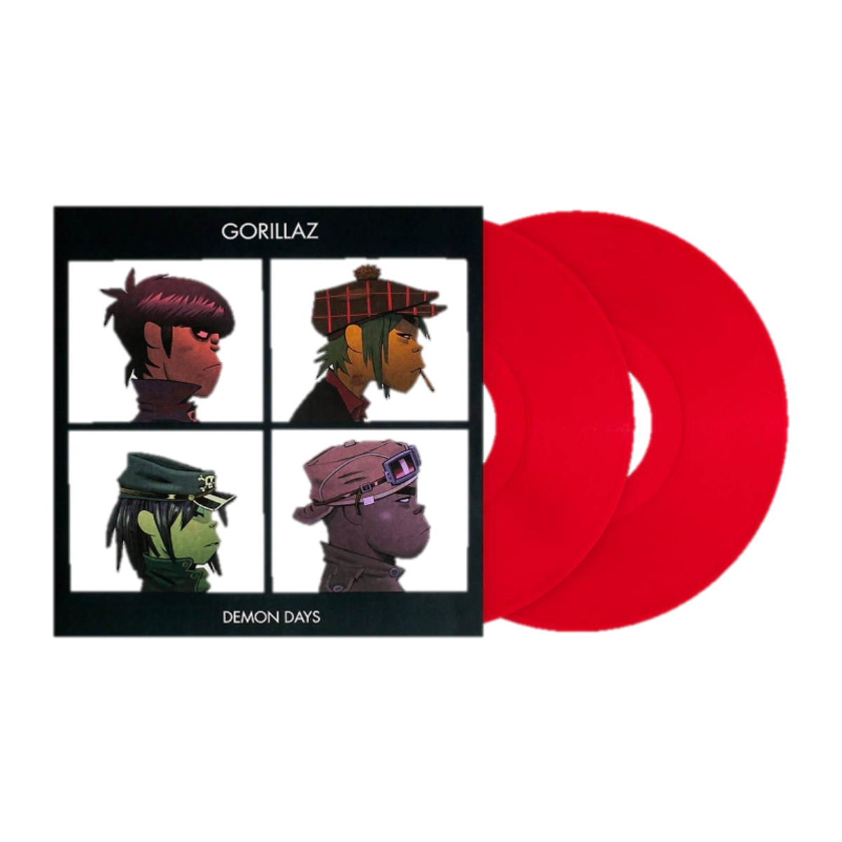 The Gorillaz - Demon Days Exclusive Limited Edition 2x LP Red Translucent Vinyl Club Edition