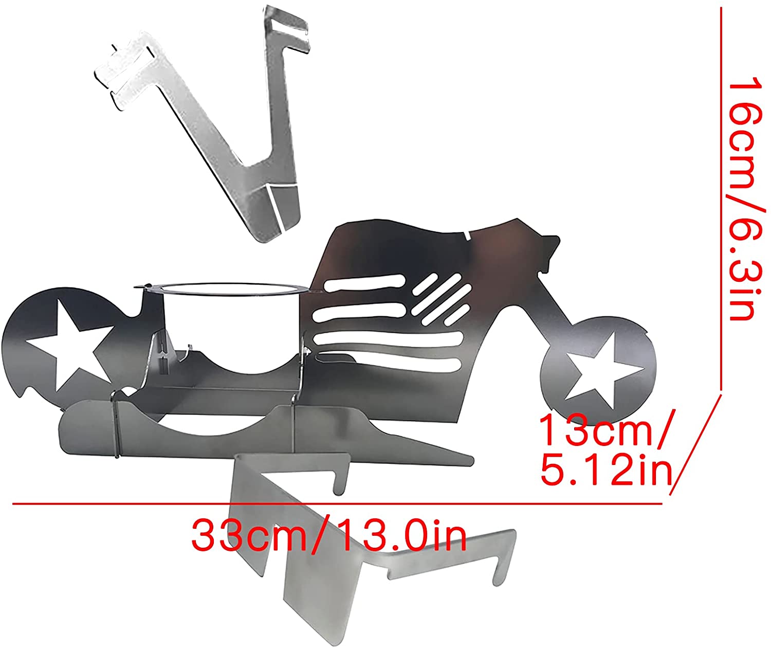 Portable Chicken Stand Beer Motorcycle BBQ