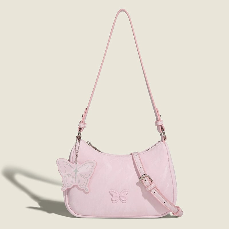 Women's Small PU Solid Color Streetwear Square Zipper Underarm Bag