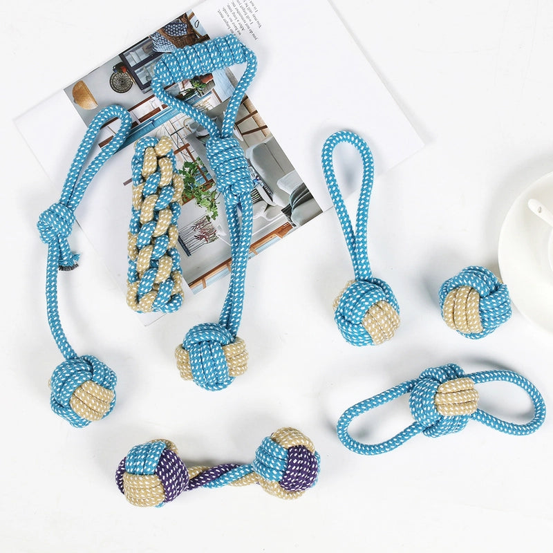 Minimalist Cotton Rope Solid Color Pet Toys