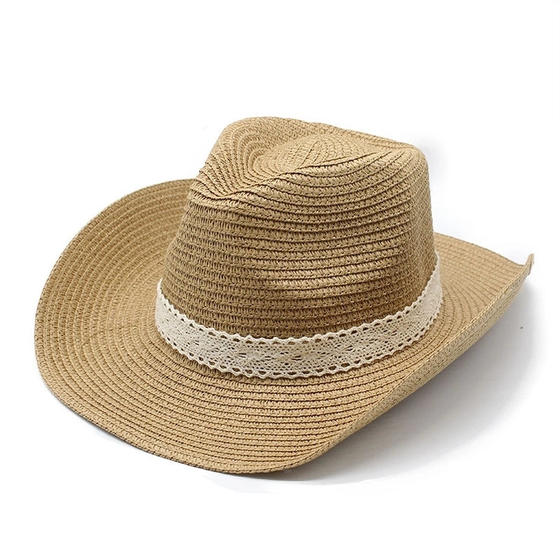 Unisex Classic Style Streetwear Solid Color Flat Eaves Straw Hat