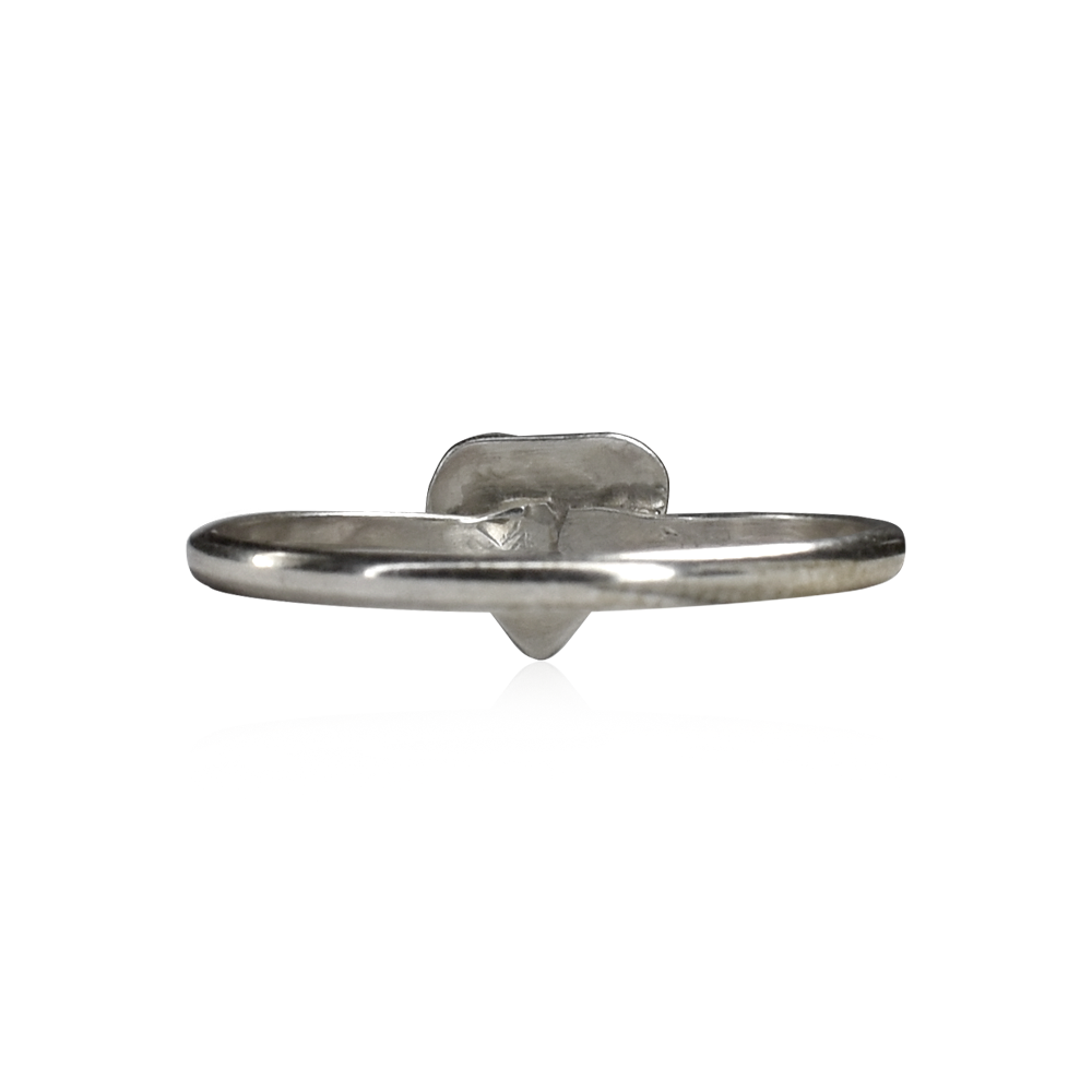 Sparkling Pink Opal Heart Ring