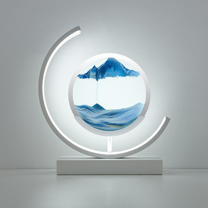 Sand And Water Moving Art LED Moon Lamp