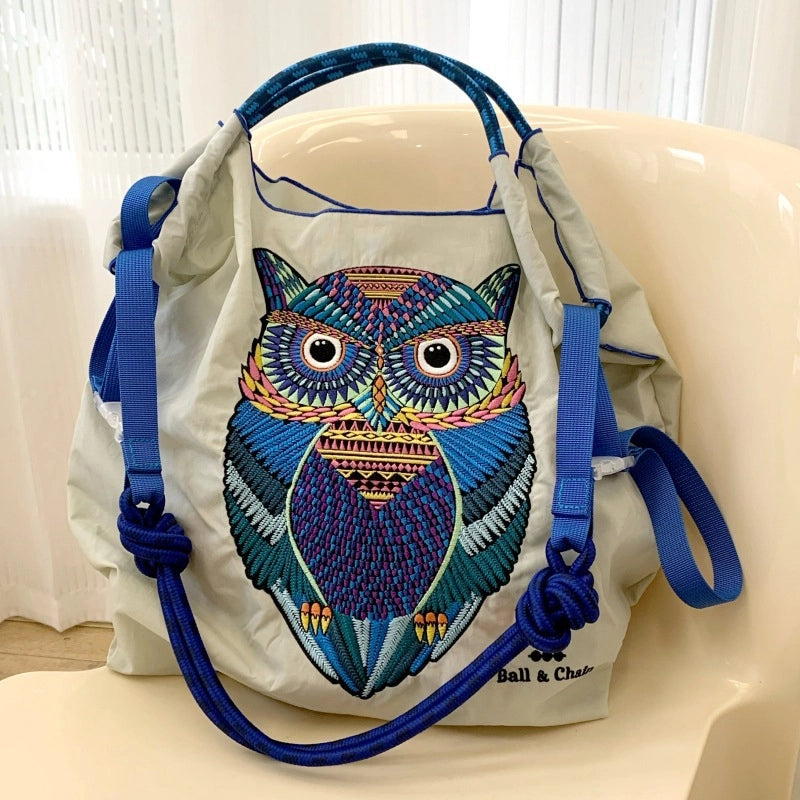 Unisex Cute Rabbit Owl Nylon Shopping Bags