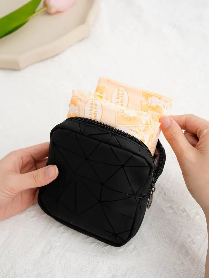 MINI LINES PRINT COSMETIC POUCH