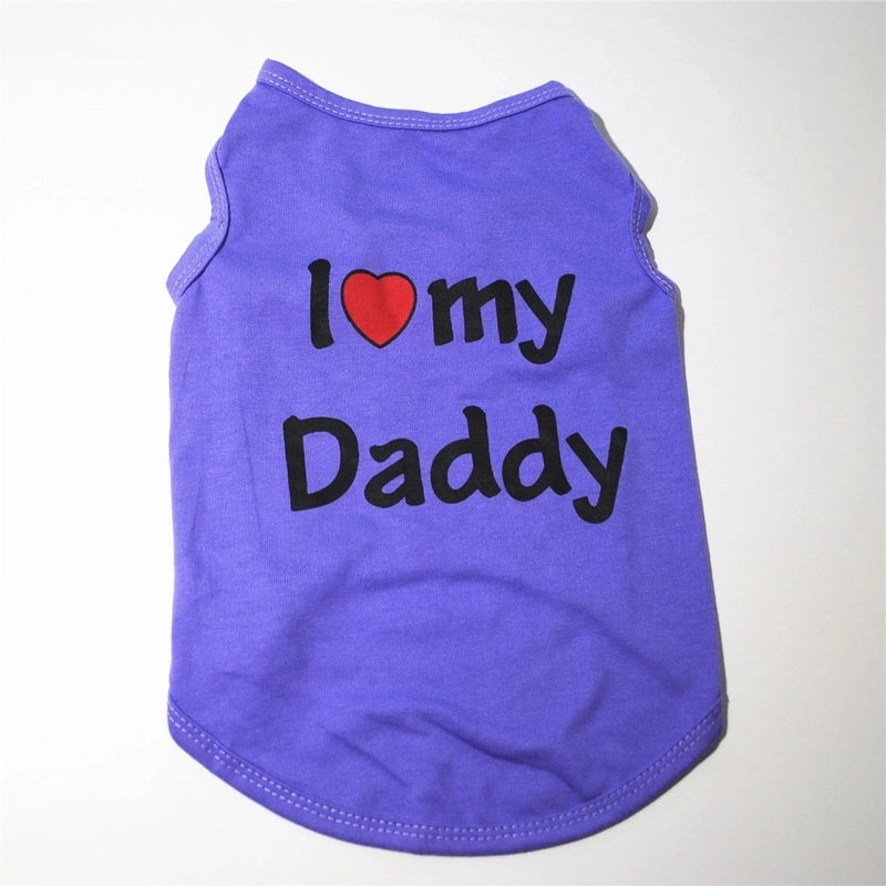 Casual Cotton Letter Pet Clothing