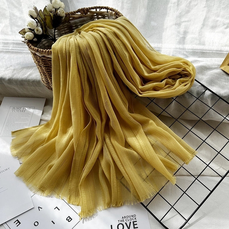 Unisex Retro Sweet Solid Color Artificial Cotton Scarf