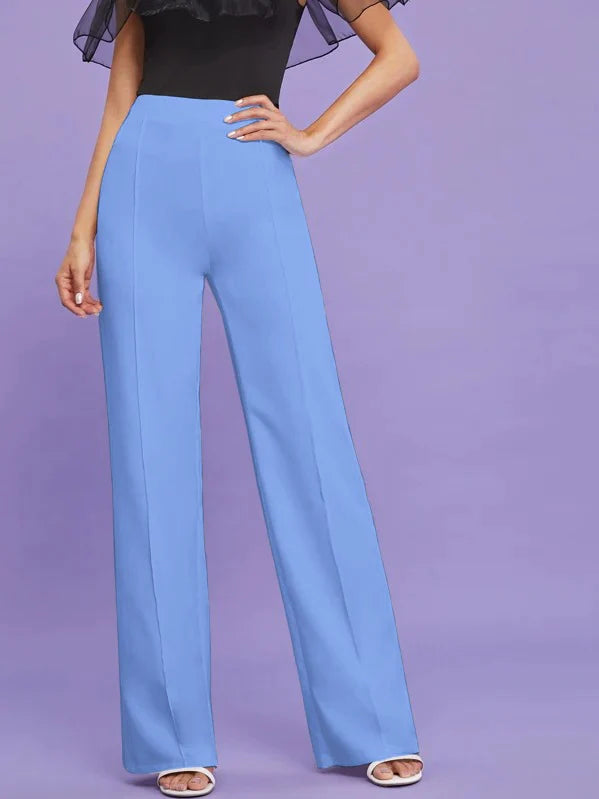 Wide Band Waist Zip Back Pants( Clearance sale