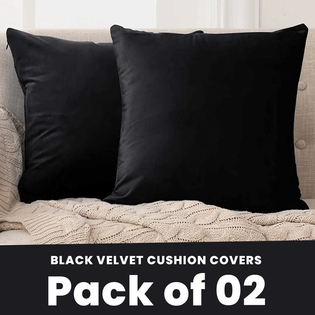 Black-Velvet Cushion Covers