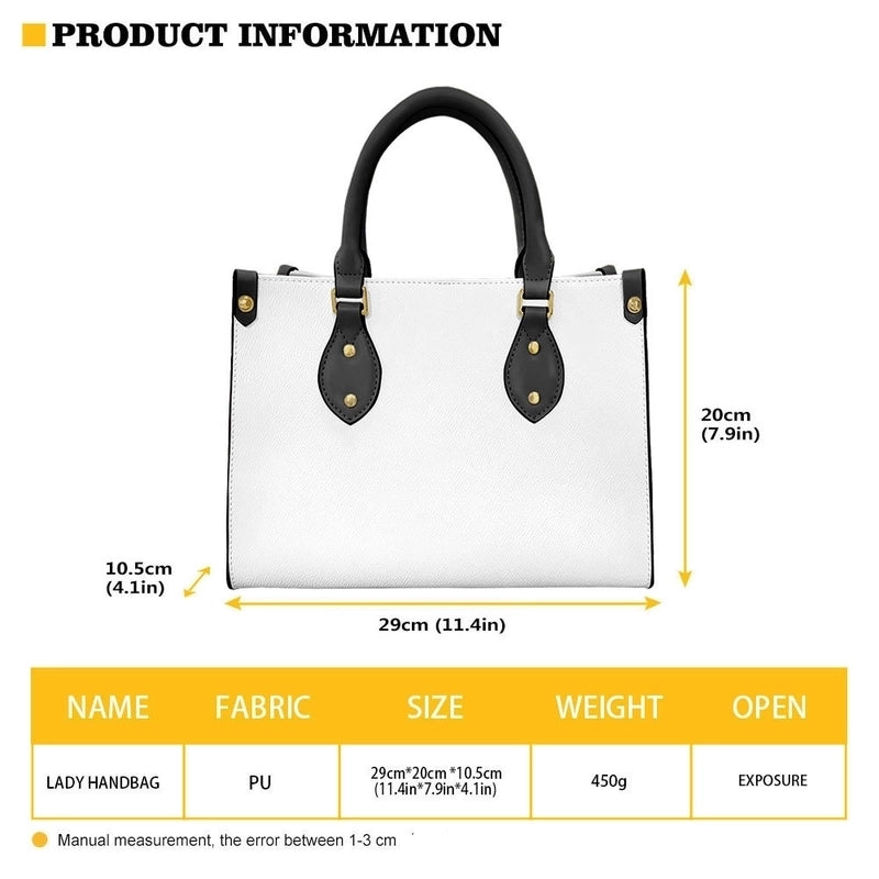 Christmas Women's Medium Pu Leather Letter Streetwear Square Zipper Customized Tote Bag