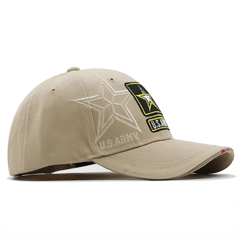 Simple Fashion US Five-star Personalized Baseball Cap Men's And Women's Casual Peaked Cap Sun-proof Outdoor Military Style Hat