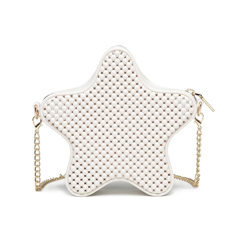 Women's Medium PVC Star Cute Zipper Jelly Bag