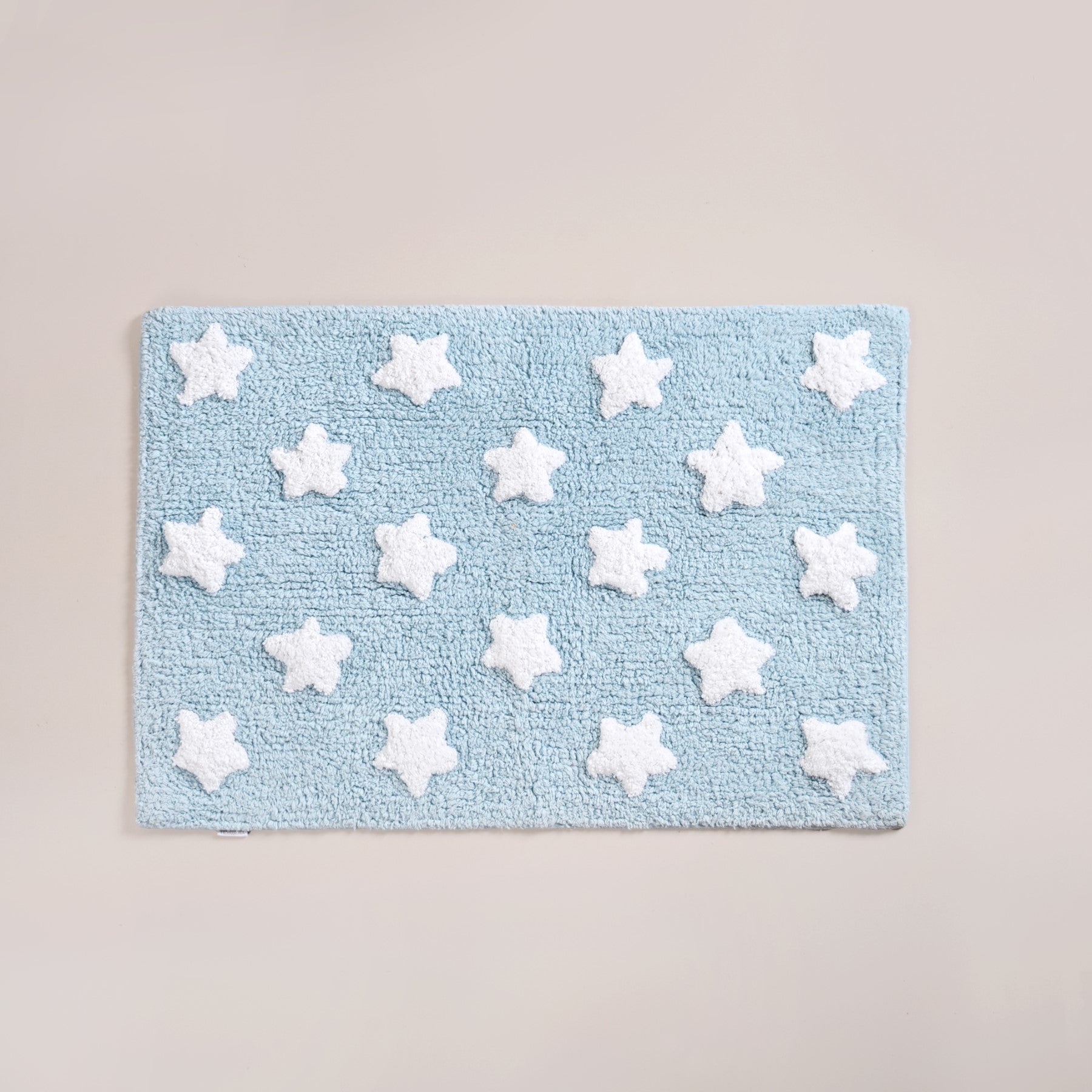 Stars Cotton Anti Slip Floor Mat For Kids Room 62x42cm