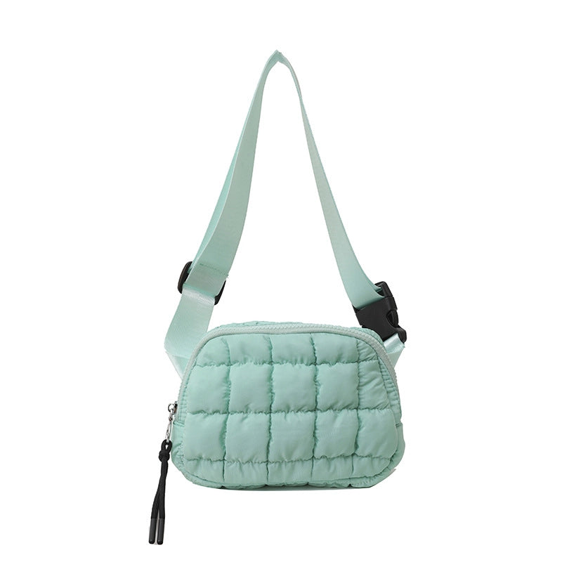 Women's Small Pu Leather Solid Color Elegant Square Zipper Crossbody Bag
