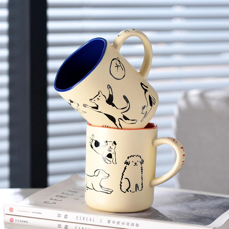 Casual Vacation Cartoon Ceramics Mug 1 Piece