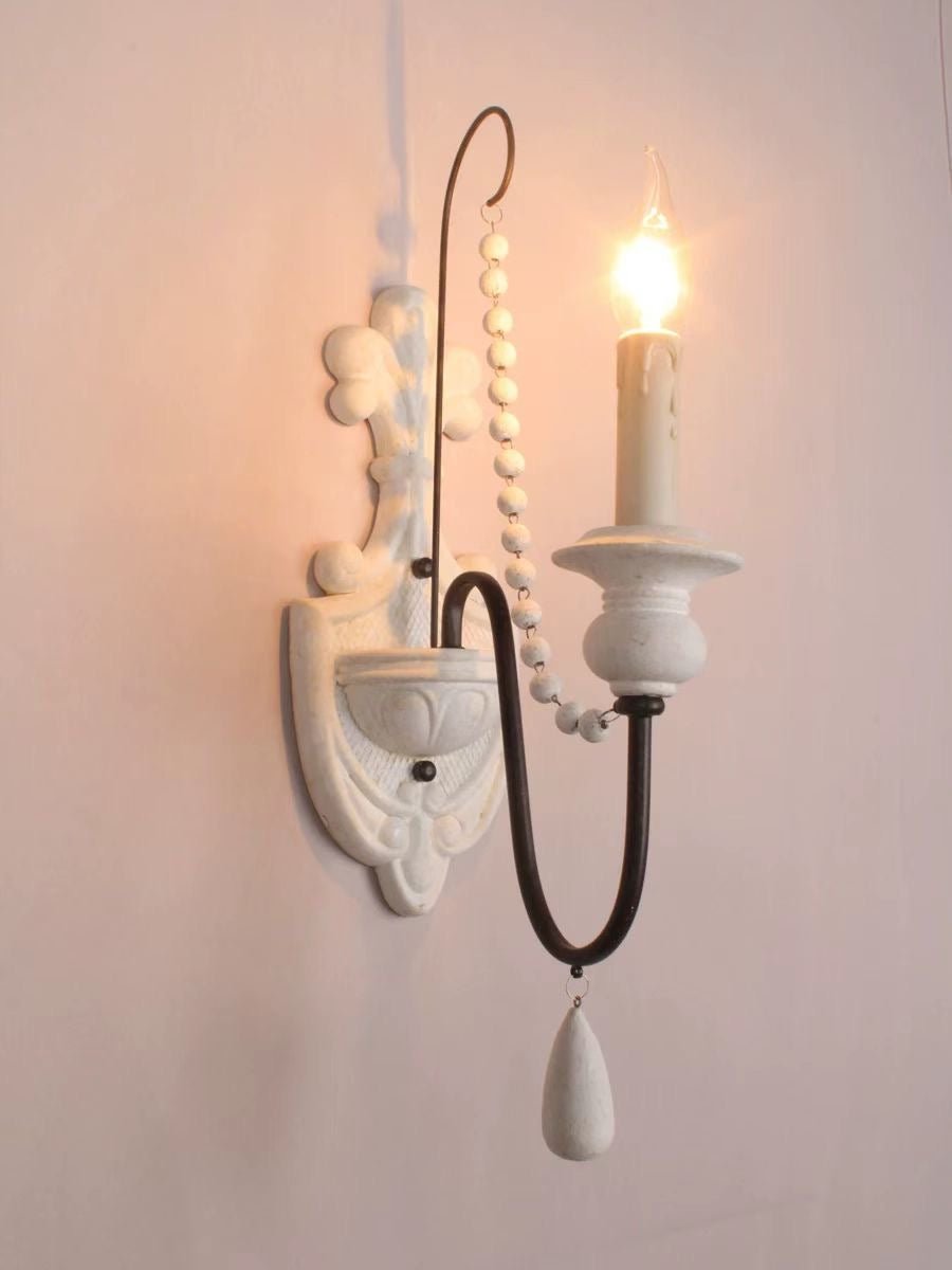 Rustic Wall Sconce with Candle-Style Design