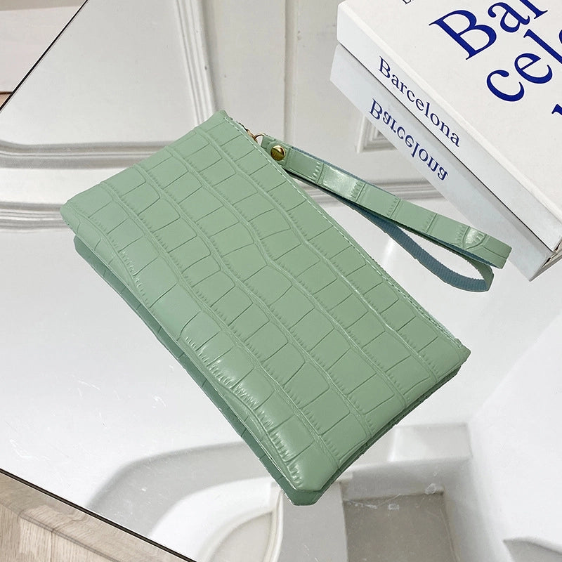 White Green Blue Pu Leather Geometric Square Evening Bags
