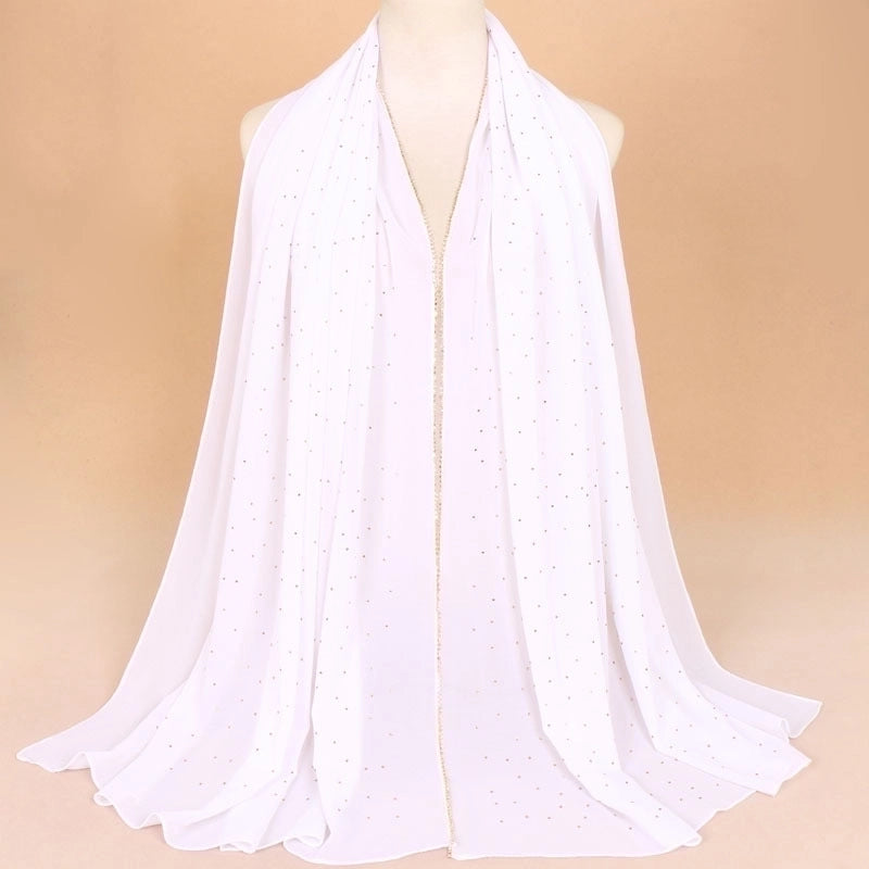 Women's Elegant Solid Color Chiffon Scarf