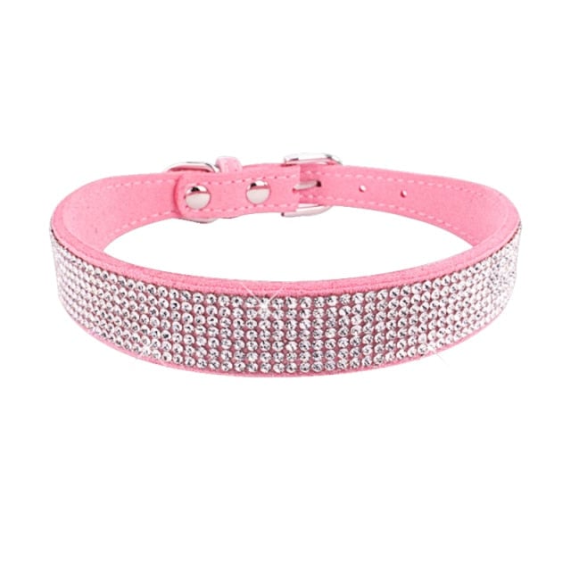 Crystal Buckled Dog Collar