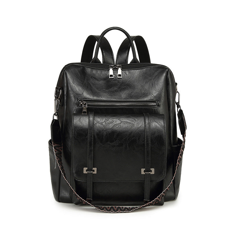 Retro PU Leather Women's Commuter Backpack