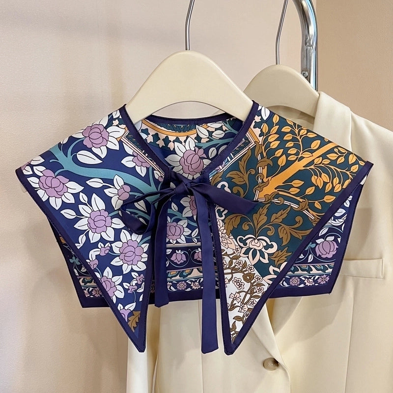Women's Elegant Classical Lady Geometric Flower Nylon Shawl