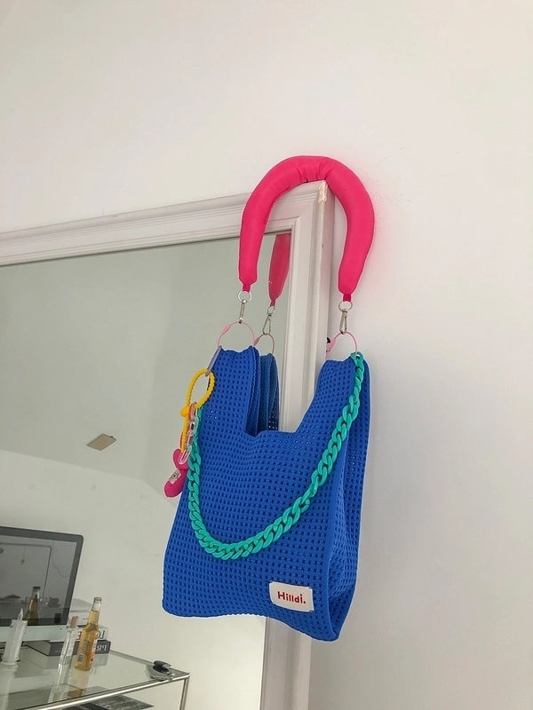 Women's Small All Seasons Polyester Knit Streetwear Handbag