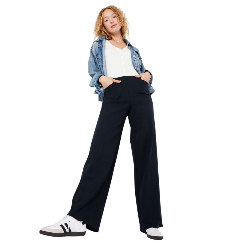 High Waisted Pull On Pixie Super Wide Leg Pants