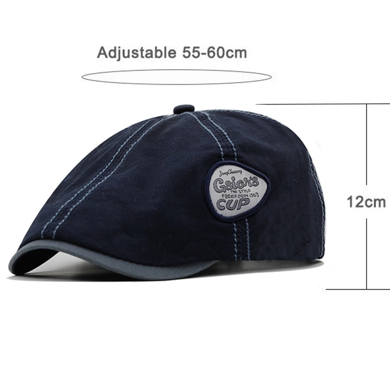 Retro New Washed Adjustable Forward Cap Reverse Beret Men's And Women's Cap