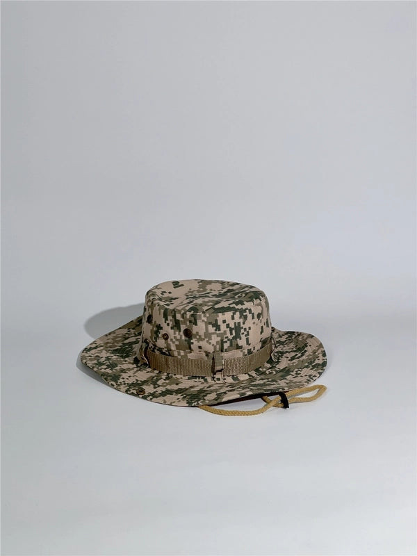 Unisex Tropical Solid Color Wide Eaves Bucket Hat