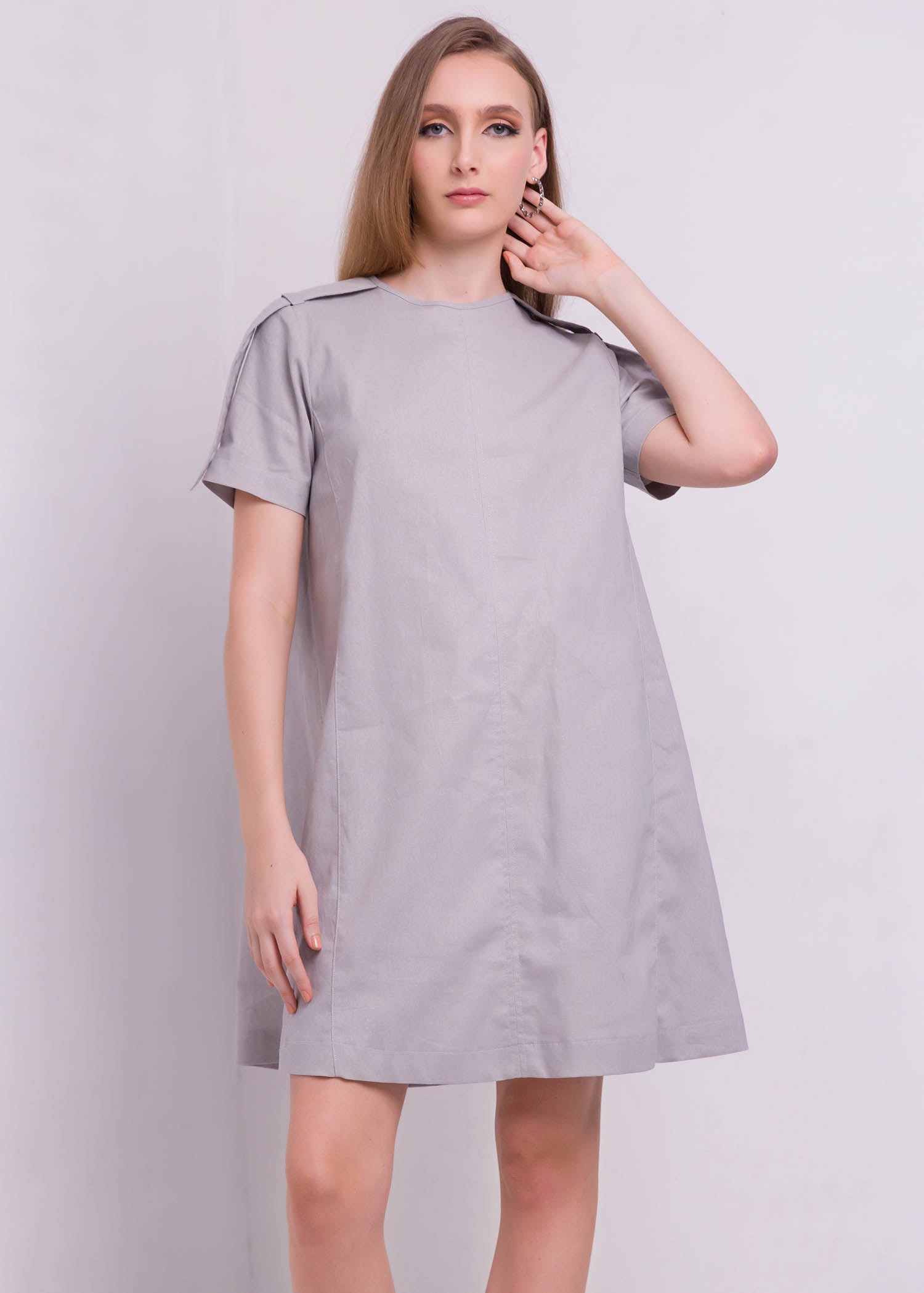 Shift Dress With Tab Detail