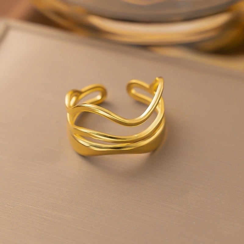 Sweet Bow Knot Titanium Steel Plating Rings