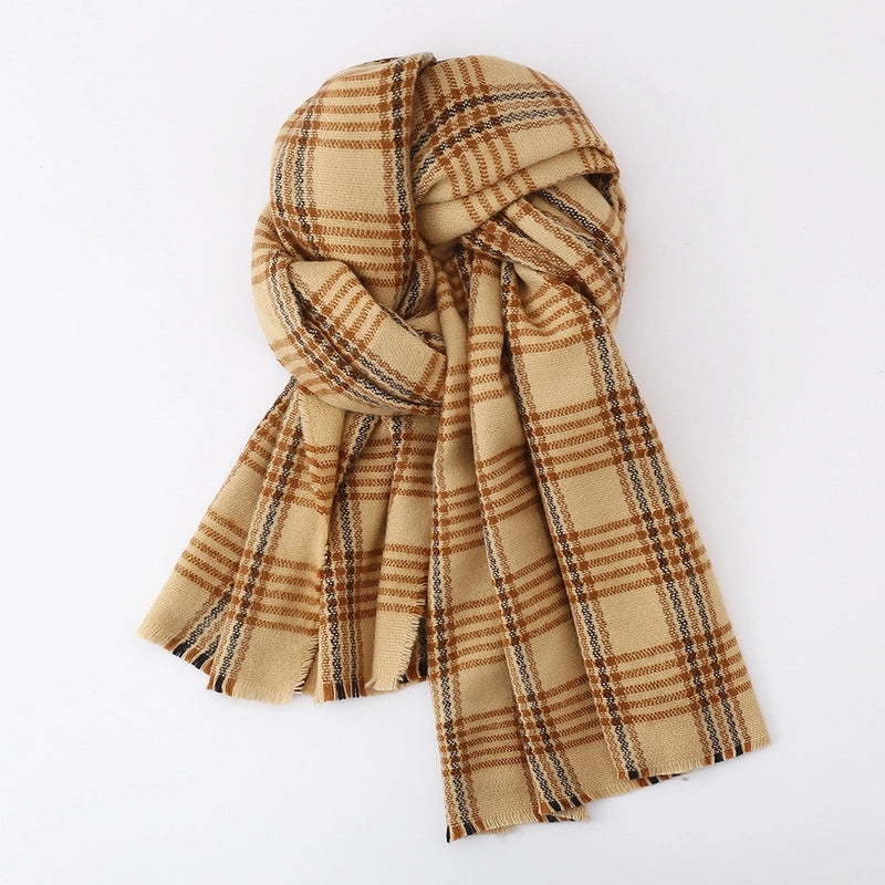 Women's Elegant Business Basic Color Block Acrylic Scarf