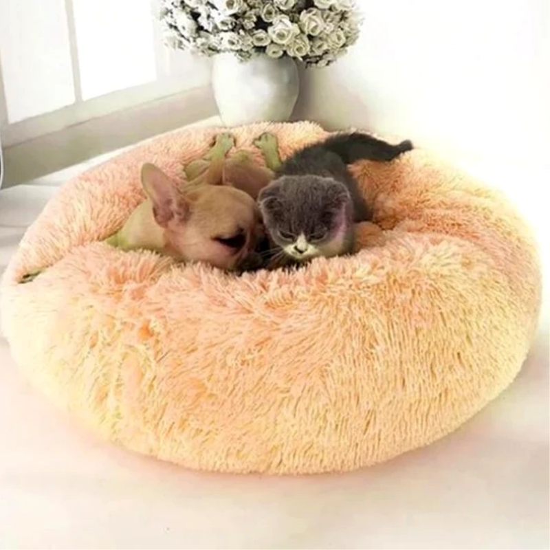 Calming Pet bed | Comfy Dog Bed High Stretch Soft Faux Fur for Dogs &  Cats