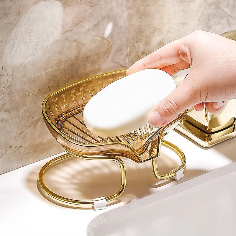 LUXORMOVE SOAP DISH LUXURY HOLDER WITH DRAIN WATER STORAGE TRAY