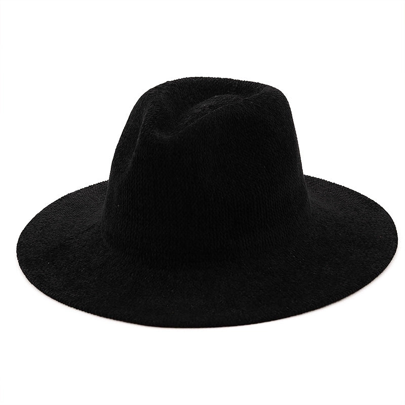 New Knitted Solid Color Warm Jazz Hat