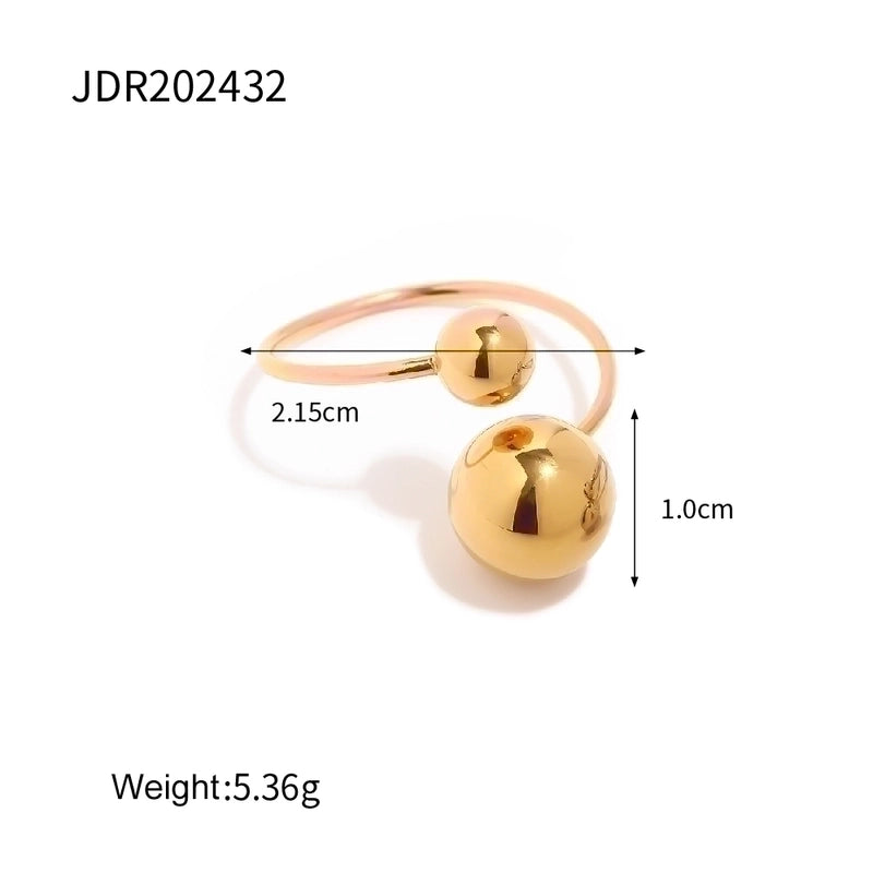 Casual Classic Style Geometric 304 Stainless Steel Plating Rings Earrings Necklace
