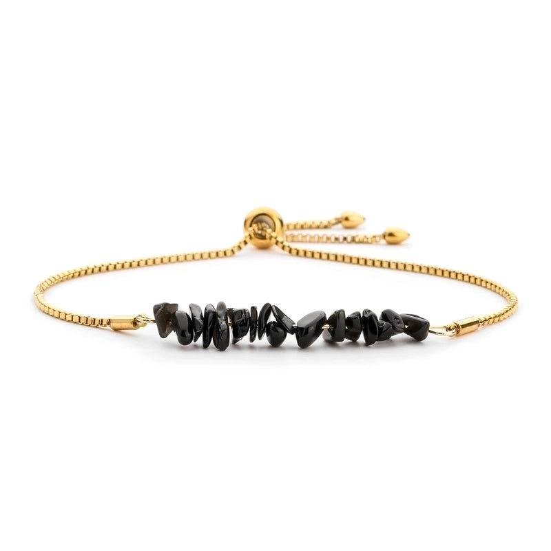 Casual Irregular Stainless Steel Natural Stone Bracelets In Bulk