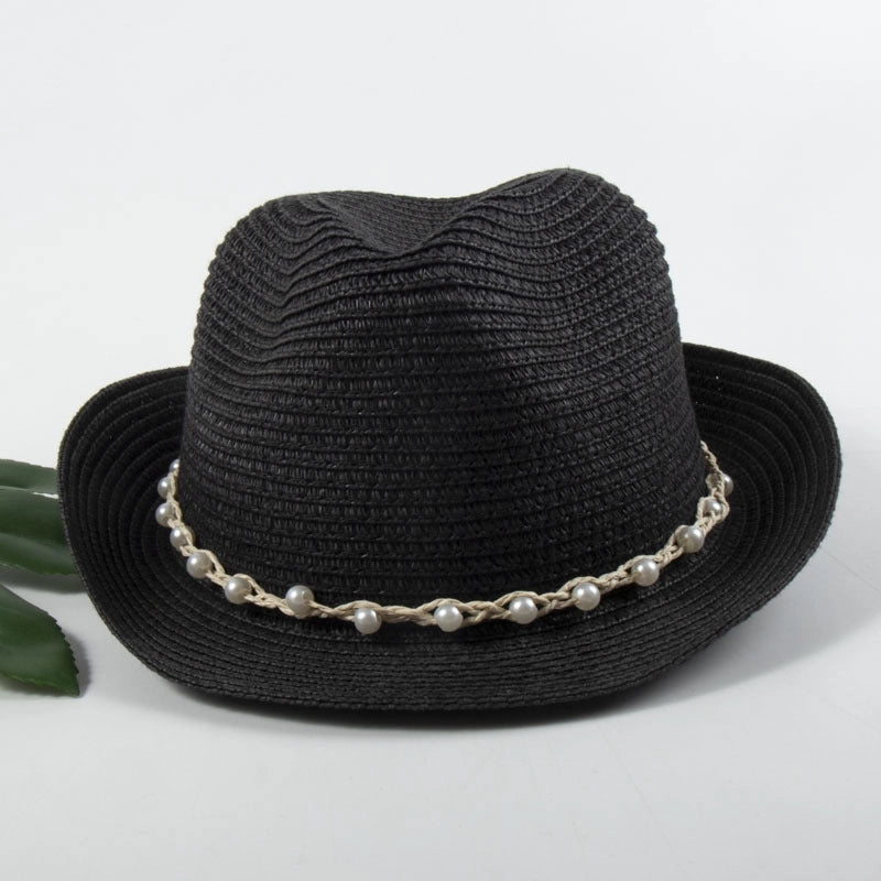 Women's Vacation Classic Style Geometric Curved Eaves Sun Hat Straw Hat