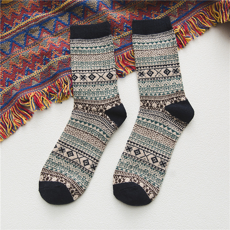 Soft Warm Retro Tribal Socks