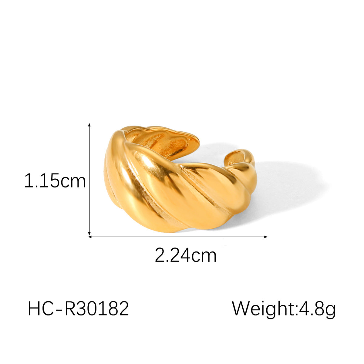 Processing Custom Hand Jewelry Geometric Stainless Steel Open Ring Female Titanium Steel Ring