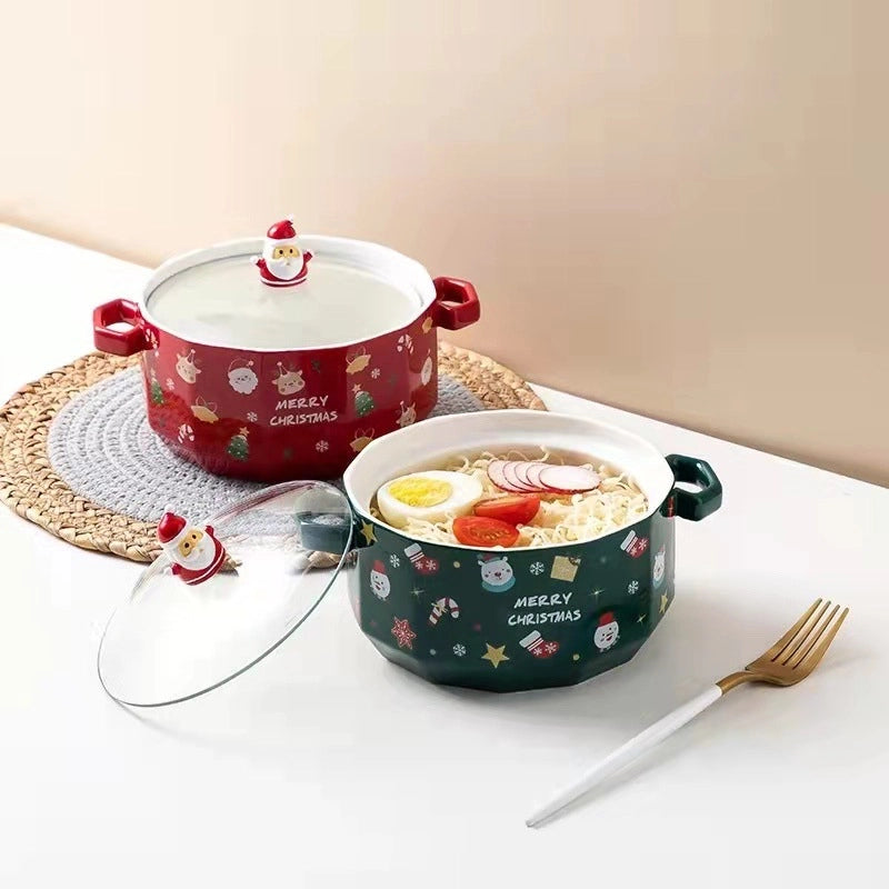 Christmas Cute Santa Claus Letter Porcelain Tableware 1 Piece