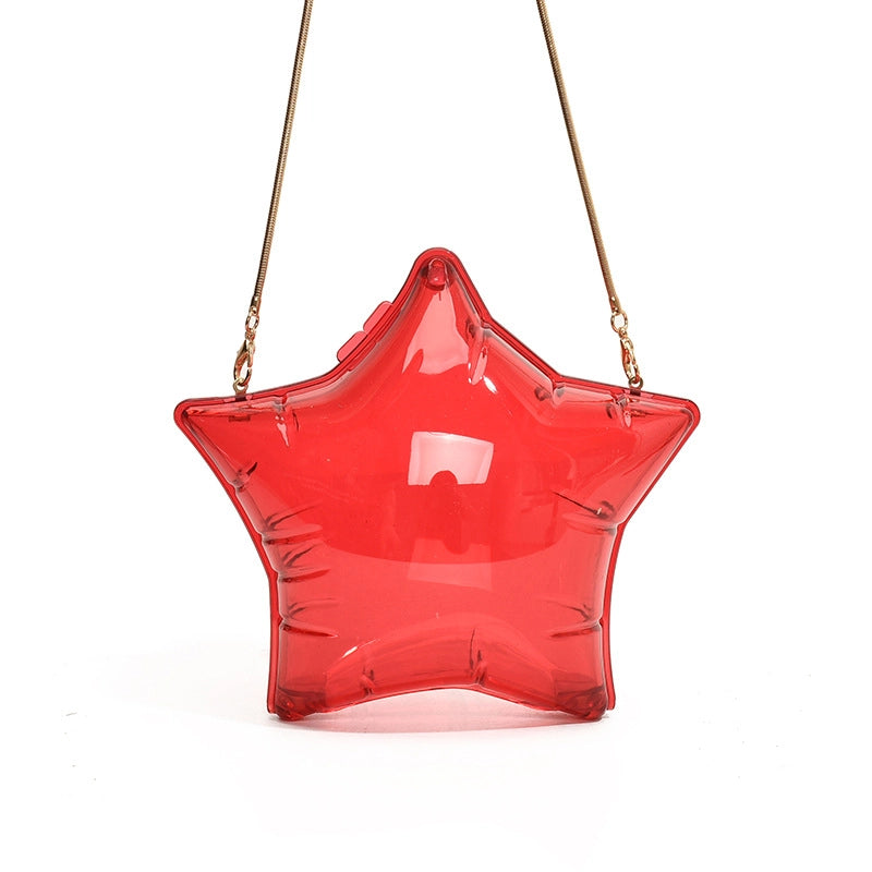 Women's PVC Solid Color Streetwear Lock Clasp Shoulder Bag