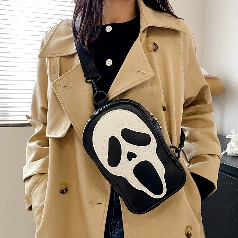 Women's Streetwear Skull Pu Leather Waist Bags