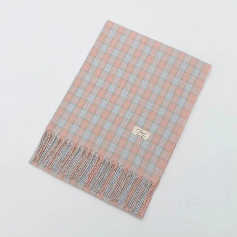 Fashion British Plaid Cashmere Scarf Autumn And Winter New Commuter Neck Scarf Warm Cold-proof Tassel Shawl