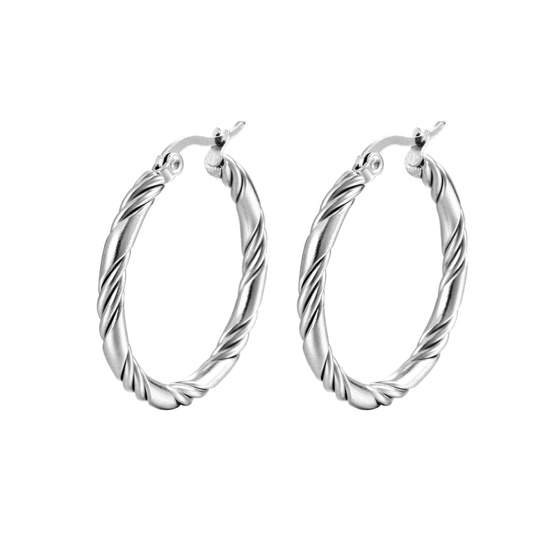 1 Pair Fashion Solid Color Plating 201 Stainless Steel 18K Gold Plated Earrings
