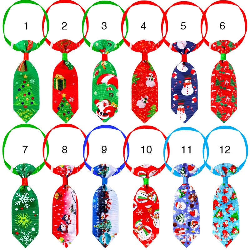 Christmas Polyester Christmas Santa Claus Snowman Snowflake Pet Accessories
