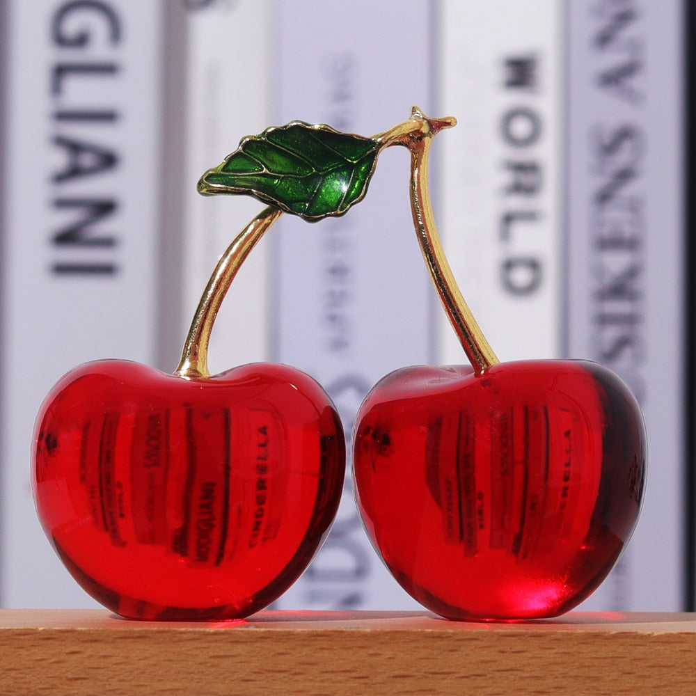 Crystal Cherry Figurine