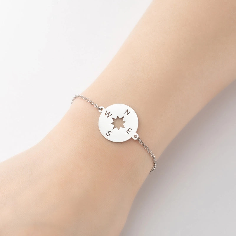 Minimalist Geometric Titanium Steel Bracelets Plating No Inlaid Stainless Steel Bracelets