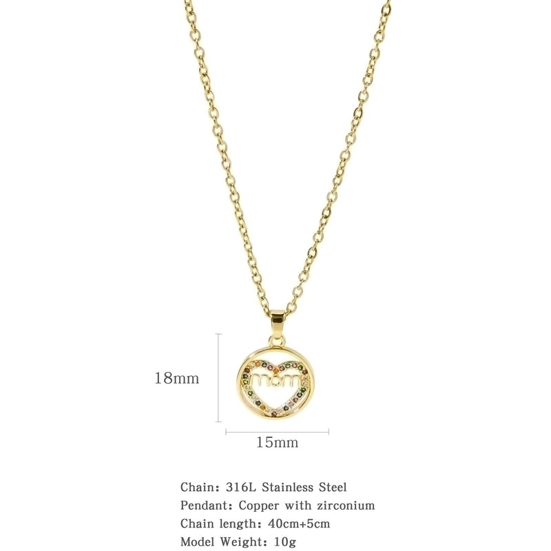 316L Stainless Steel  Copper Gold Plated Minimalist Classic Style Plating Constellation Pendant Necklace