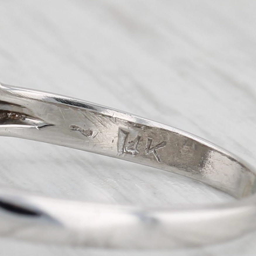 Vintage 0.43ctw Diamond Ring 14k White Gold Size 8.5